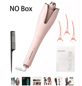 Multi-Automatic Hair Curler Hair Curling Iron LCD Ceramic Rotating Hair Waver Magic Curling Wand Irons Hair Styling Tools (Color: Pink 2, Plug standard: AU)