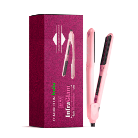 InfraGlam Hair Illuminator Iron (Color: Pink with AU Plug)