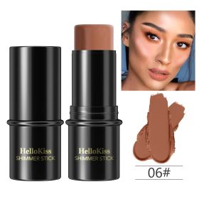 Highlighting&Bronzer Stick Face Brightening Blusher Rouge Concealer Pen Long Lasting Corrector Nose Shadow Contouring Cosmetics (Color: Q06)