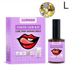 Multicolor Teeth Gem Suit Easy To Disassemble (Color: Champagne)