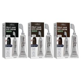 Natural Gentle Long-lasting Easy To Color Hair Cream (Option: Black-3PC)